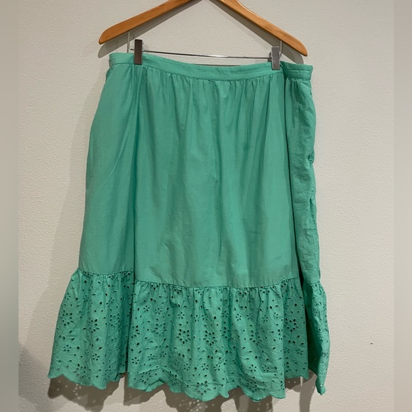 J. Crew Skirts Reimagined By J Crew Mint Green Skirt With Eyelet